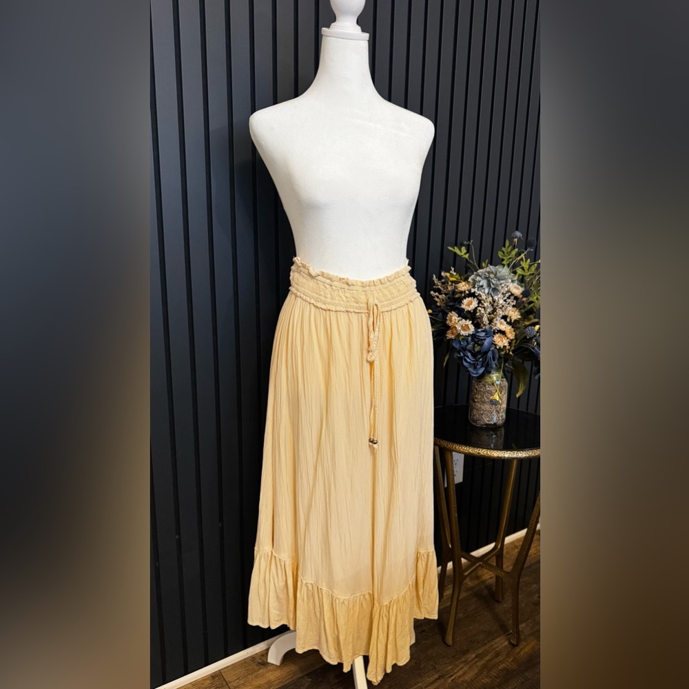 Angie Cream Maxi Skirt